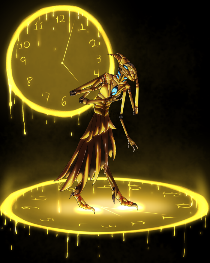 Helixagonal1's tweet photo. @Neytiirix This is Fauril Brassfang, he got created abt 6 years ago. He's a god of clockwork, metalworking, and insanity. an expert craftsman suffering workaholic tendencies. If he stops working for long, his clocks start chiming louder and louder until he stops "wasting time" https://t.co/weawnQDZ9d
