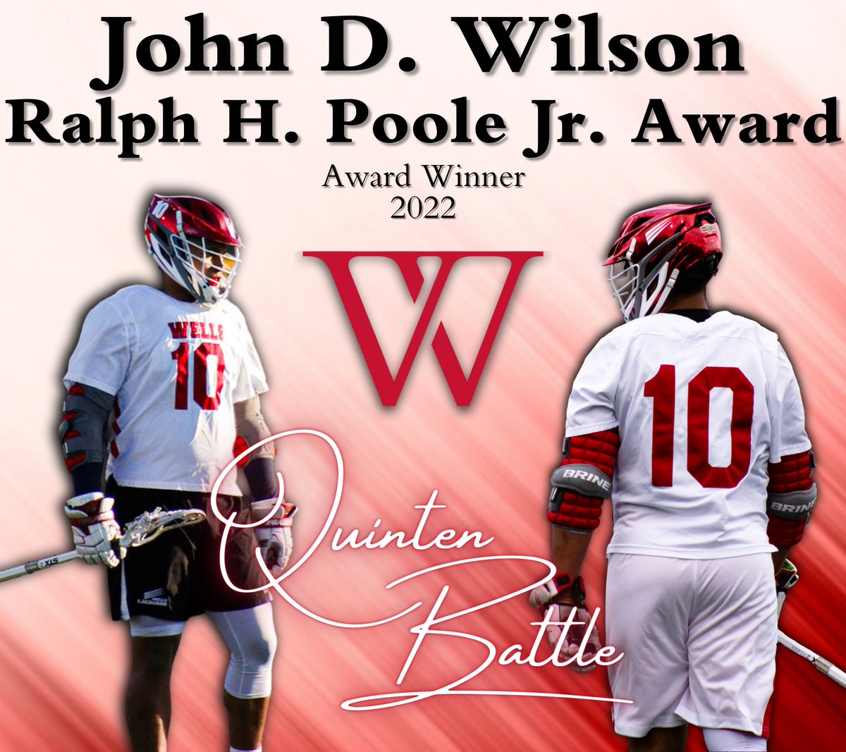 Congratulations to Quinten Battle!! This is awarded annually to a member of the senior class who, in the spirit of liberal arts education, has made a distinguished contribution during their careers to the athletics program and betterment of the campus community at Wells College!