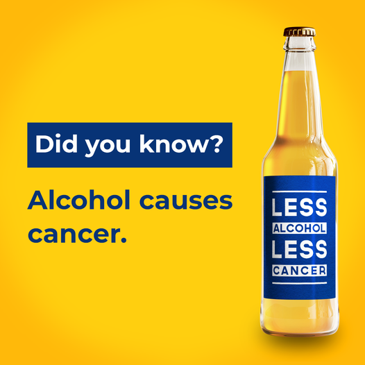 NZCancerSo's tweet photo. Like tobacco, alcohol causes cancer. Even small amounts of alcohol increases cancer risk. Share this post to spread awareness of the link between cancer and alcohol. 

Find out more at https://t.co/1NMOczQDD0. https://t.co/WyIoCadhIw