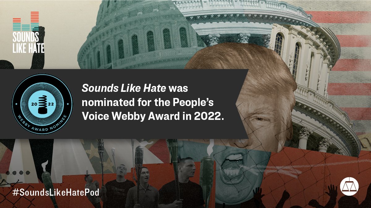 splcenter's tweet photo. The Webby Award-nominated Sounds Like Hate podcast is returning for its fourth season! We will be counting down to the Season 4 launch by revisiting the stories we've covered over the past three seasons. #SoundsLikeHate #SoundsLikeHatePod
https://t.co/FpsGDXRWas https://t.co/OnlhWvFXrK