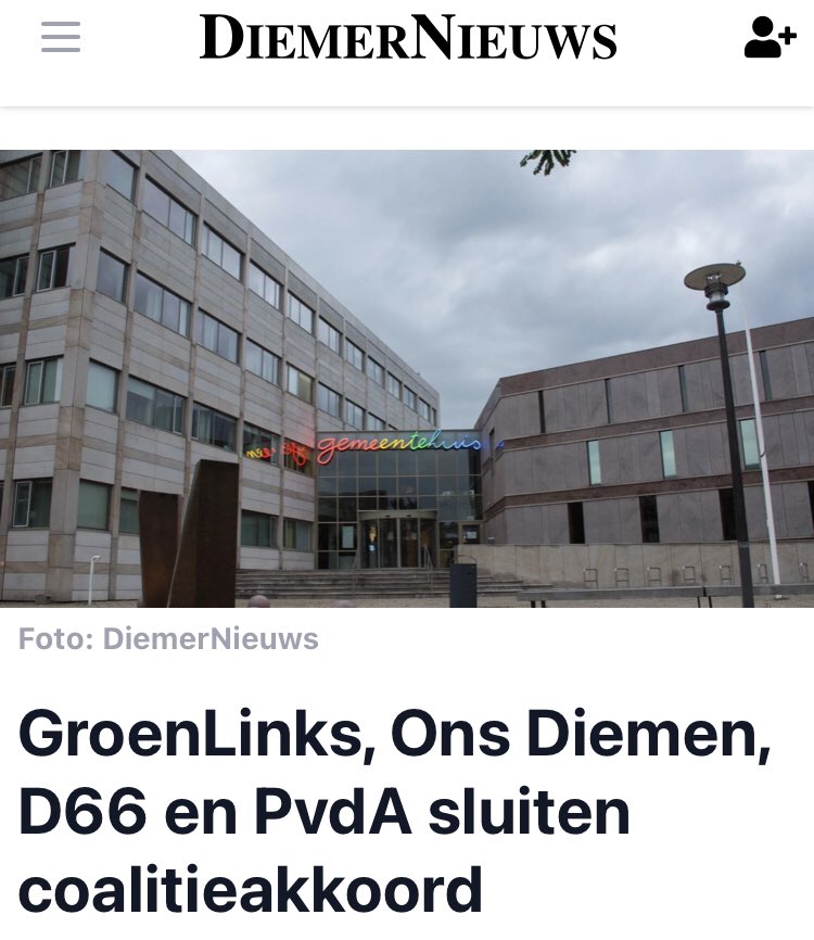 Vorige week een onderhandelaarsakkoord, nu echt een coalitieakkoord tussen @GLDiemen, <a href="/onsdiemen/">Ons Diemen</a>, <a href="/D66Diemen/">D66 Diemen</a> en de PvdA waar alle leden en fracties mee hebben ingestemd. Donderdag bespreking in de raad en beëdiging van de wethouders.