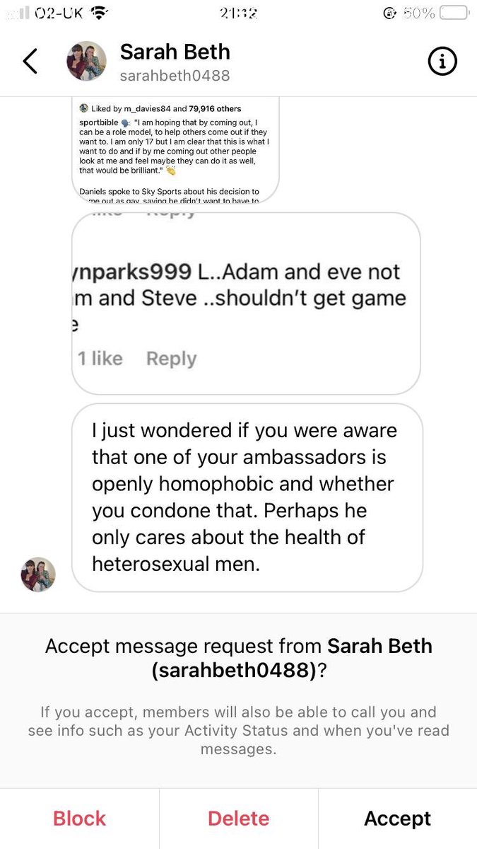I would just like to reinforce that the comment made by the account @gwynparks999 on Instagram was my old account which has been hacked. @gwynparks_ is my account. I have added photos of an apology and proof of my account.