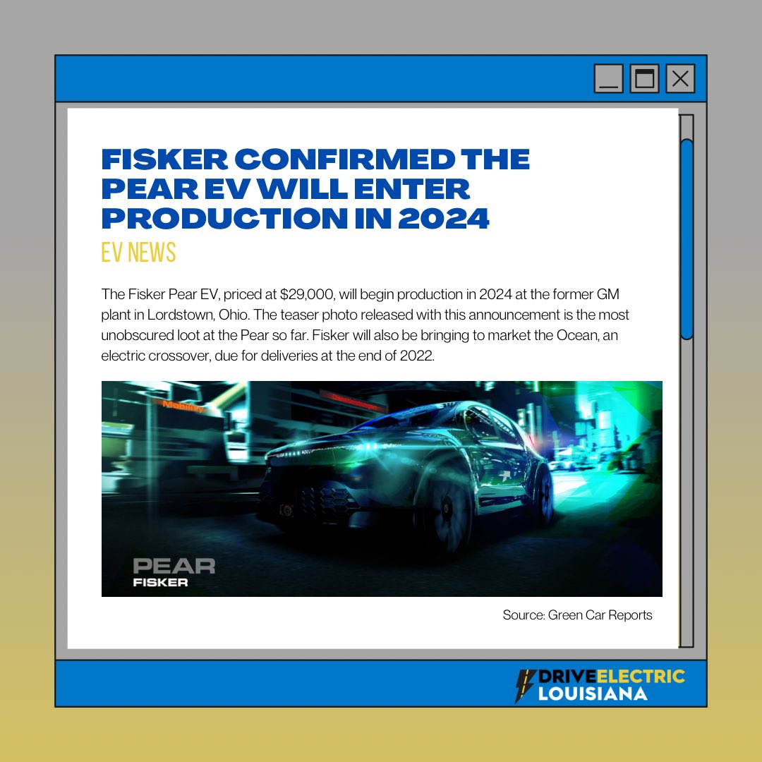 Fisker confirms the Pear EV will go into production in 2024! #evnews #electricvehicles #driveelectric #driveelectricla #dela