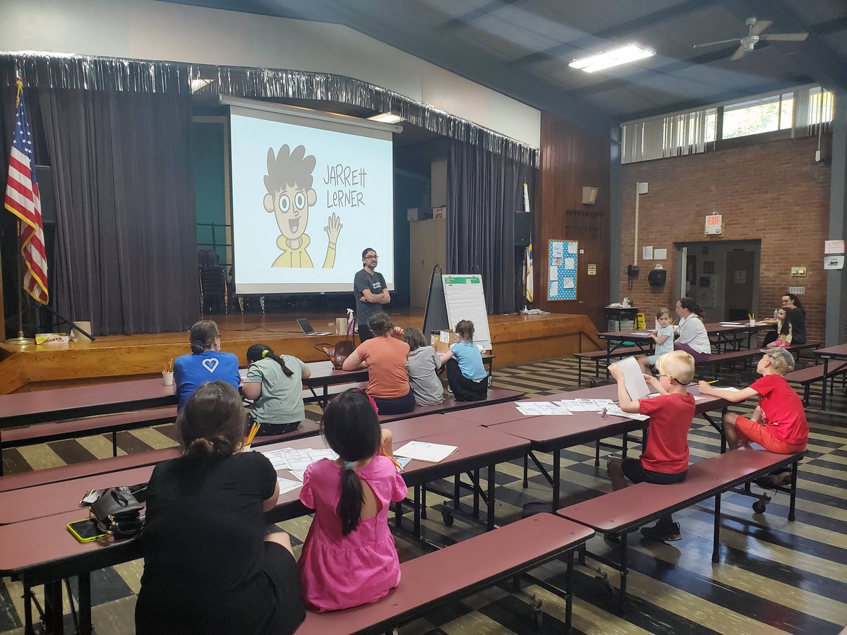<a href="/Jarrett_Lerner/">Jarrett Lerner</a> is here in Stoughton! Excited to have him join us to talk about books, drawing and being creative when telling stories!!!