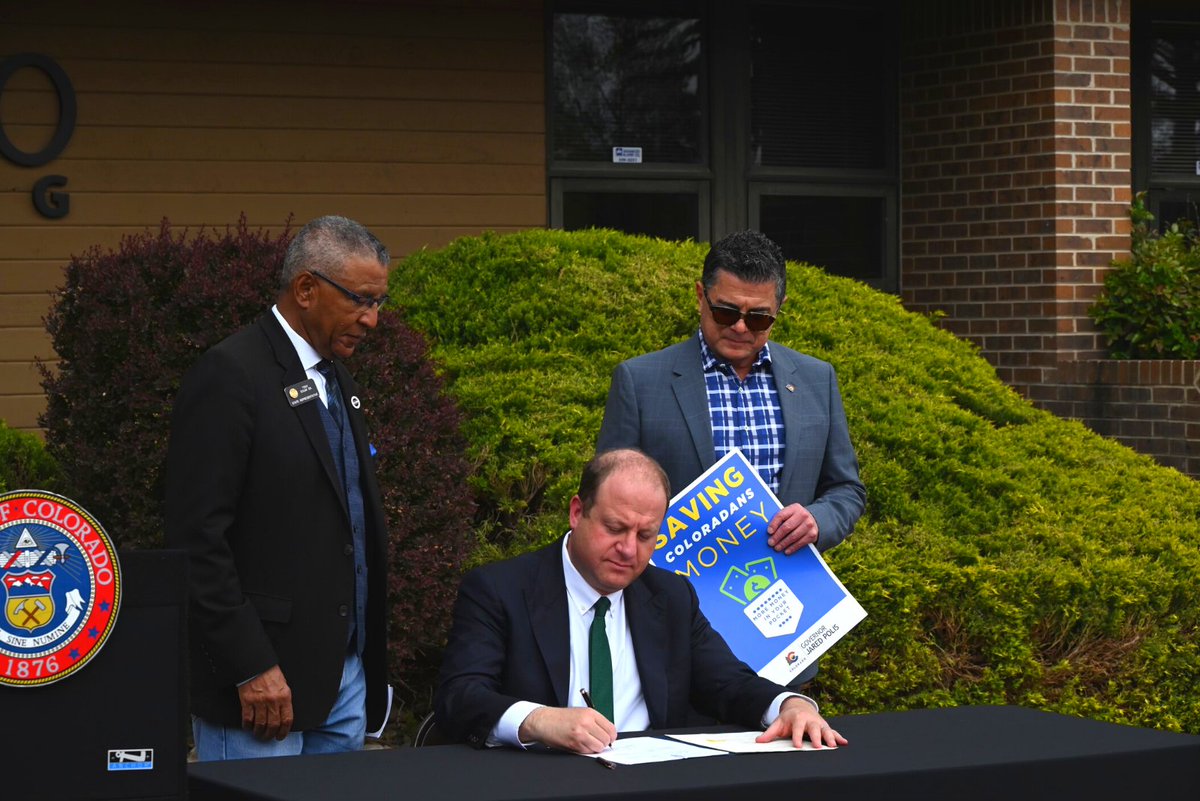GovofCO's tweet photo. From making it free to start a business, tax rebates of $500, free universal pre-school, property tax relief, reducing driver license fees, and small business tax relief, we’re making sure Coloradans are getting real relief and saving money. https://t.co/L04Boi6VqY