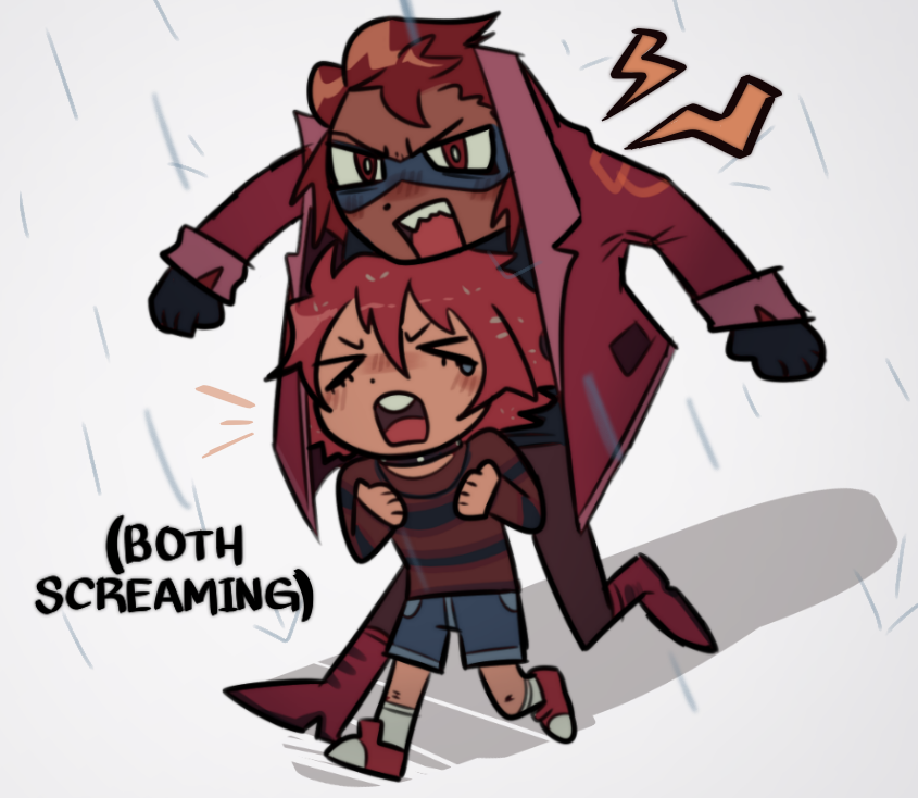 dummies in the rain- based on that nozaki-kun scene #flaky #htf #happytreefriends #htfflaky #htffanart #splendont