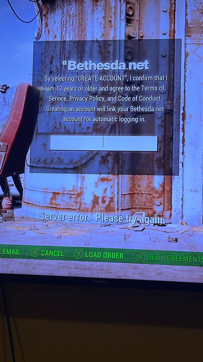 SpazMat's tweet photo. @BethesdaSupport server error when I try to log into mods? https://t.co/ECjvomZQal