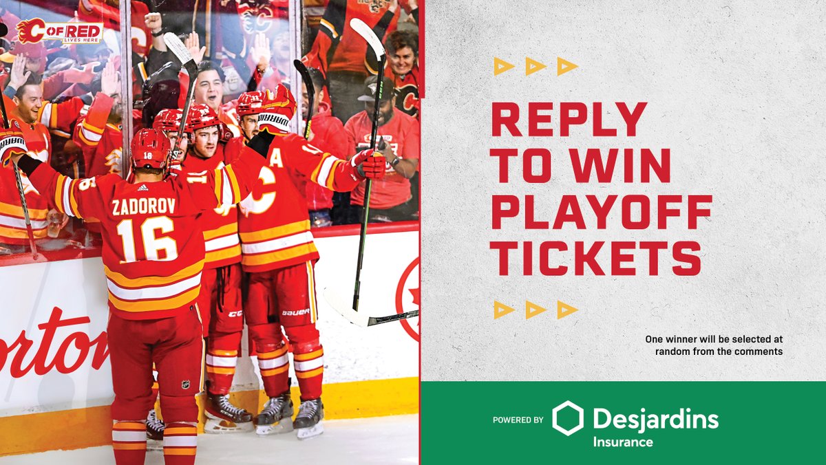 Calgary Flames (@nhlflames) on Twitter photo Looking to cheer the boys on at the ‘Dome for Game 1 Wednesday night? <a href="/DesjardinsGroup/">Desjardins Group</a> is giving you the chance to win your way in!
Entering is simple:
- Reply with who you would bring to the game
- RT this post
- Make sure you're following us Looking to cheer the boys on at the ‘Dome for Game 1 Wednesday night? <a href="/DesjardinsGroup/">Desjardins Group</a> is giving you the chance to win your way in!
Entering is simple:
- Reply with who you would bring to the game
- RT this post
- Make sure you're following us
