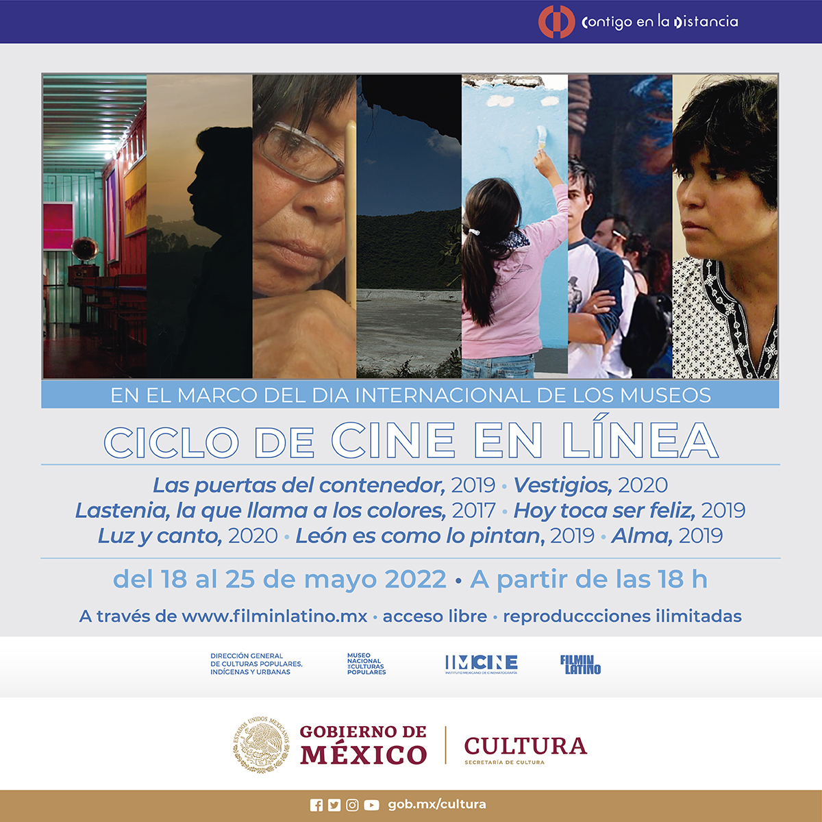 MNCP_DGCP's tweet photo. #DíaInternacionaldelosMuseos
📽️🍿El 18 de mayo es el Día Internacional de los Museos (DIM), para conmemorarlo el MNCP les presentará en línea, del 18 al 25 de mayo, una selección de documentales. Consulta cartelera👇👀
#NocheDeMuseosVirtual
#FilmInLatino
#IMCINE
#CineVirtual https://t.co/xdKqu9NfBW