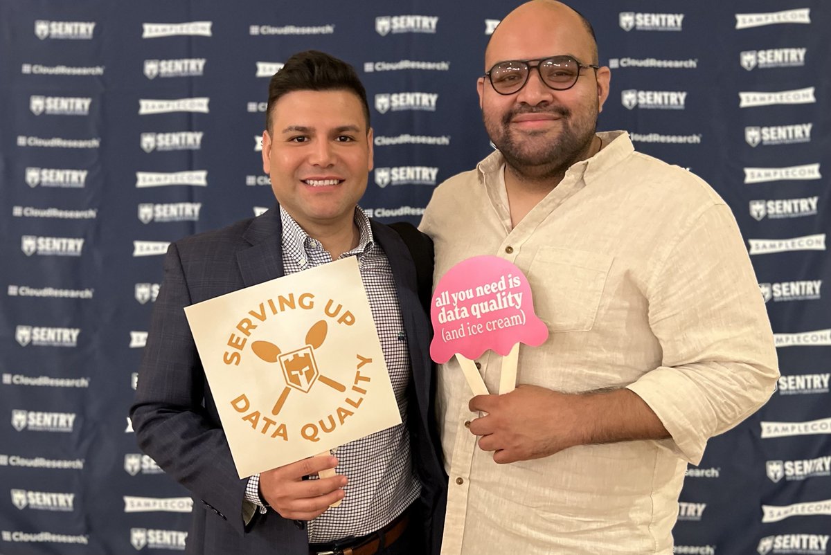 CloudResearch's tweet photo. All you need is #dataquality (and @AftersIceCream). Thanks for stopping by to get the scoop at @Samplecon registration!
See yourself? Tag yourself!
#CloudResearch #SentryMRX #onlinesurvey https://t.co/bwUO3AfpC0