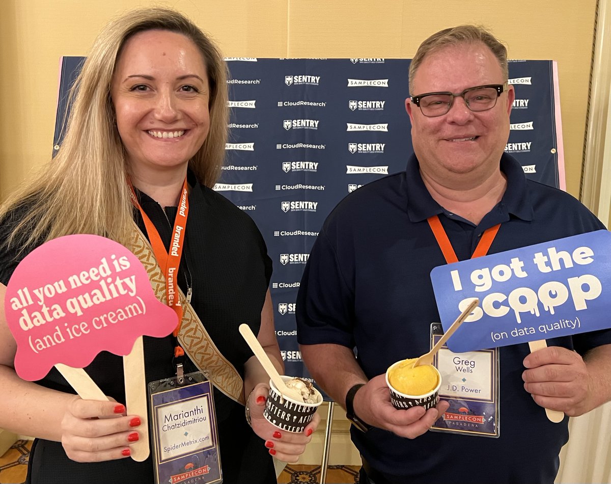CloudResearch's tweet photo. All you need is #dataquality (and @AftersIceCream). Thanks for stopping by to get the scoop at @Samplecon registration!
See yourself? Tag yourself!
#CloudResearch #SentryMRX #onlinesurvey https://t.co/bwUO3AfpC0