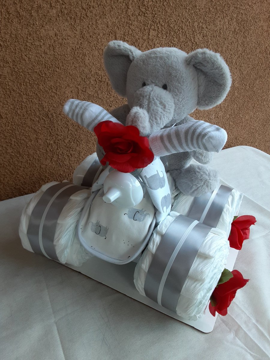 DBDaphani's tweet photo. #BabyShowerGift #Diaper4Wheeler #ElephantTheme #BabyShower #DiaperQuadBike https://t.co/TlHRnOGRUi