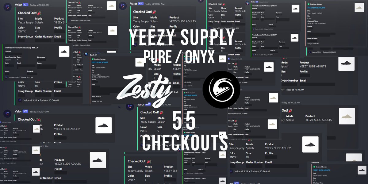 kurz (@kurrzz_) on Twitter photo 5-16-22
Yeezy Supply Slide Drop
55 Checkouts Onyx/Pure
Bots: <a href="/ValorAIO/">Valor</a> <a href="/whatbotisthis/">WhatBot</a> <a href="/whatbotsuccess/">What Success</a> <a href="/tricklesuccess/">Trickle Success Page</a> <a href="/tricklebot/">TRICKLE</a>
Proxies: <a href="/ZestyProxies/">ZestyProxies</a> <a href="/TheXYZStore/">TheXYZStore</a> <a href="/ne_proxy/">NE%T</a> <a href="/kirbyproxy2021/">Kirby Proxy</a>
Groups: <a href="/aycdjake/">aycdjake</a>
Gmails: <a href="/DCM_Solutions/">EVERLAST TRADE INVESTMENTS LLC</a> <a href="/RazeProxies/">Raze Proxies</a> <a href="/RazeSuccess/">Raze Proxies Success</a> <a href="/AlphaEssentiaIs/">Essentials by Alpha</a> 5-16-22
Yeezy Supply Slide Drop
55 Checkouts Onyx/Pure
Bots: <a href="/ValorAIO/">Valor</a> <a href="/whatbotisthis/">WhatBot</a> <a href="/whatbotsuccess/">What Success</a> <a href="/tricklesuccess/">Trickle Success Page</a> <a href="/tricklebot/">TRICKLE</a>
Proxies: <a href="/ZestyProxies/">ZestyProxies</a> <a href="/TheXYZStore/">TheXYZStore</a> <a href="/ne_proxy/">NE%T</a> <a href="/kirbyproxy2021/">Kirby Proxy</a>
Groups: <a href="/aycdjake/">aycdjake</a>
Gmails: <a href="/DCM_Solutions/">EVERLAST TRADE INVESTMENTS LLC</a> <a href="/RazeProxies/">Raze Proxies</a> <a href="/RazeSuccess/">Raze Proxies Success</a> <a href="/AlphaEssentiaIs/">Essentials by Alpha</a>