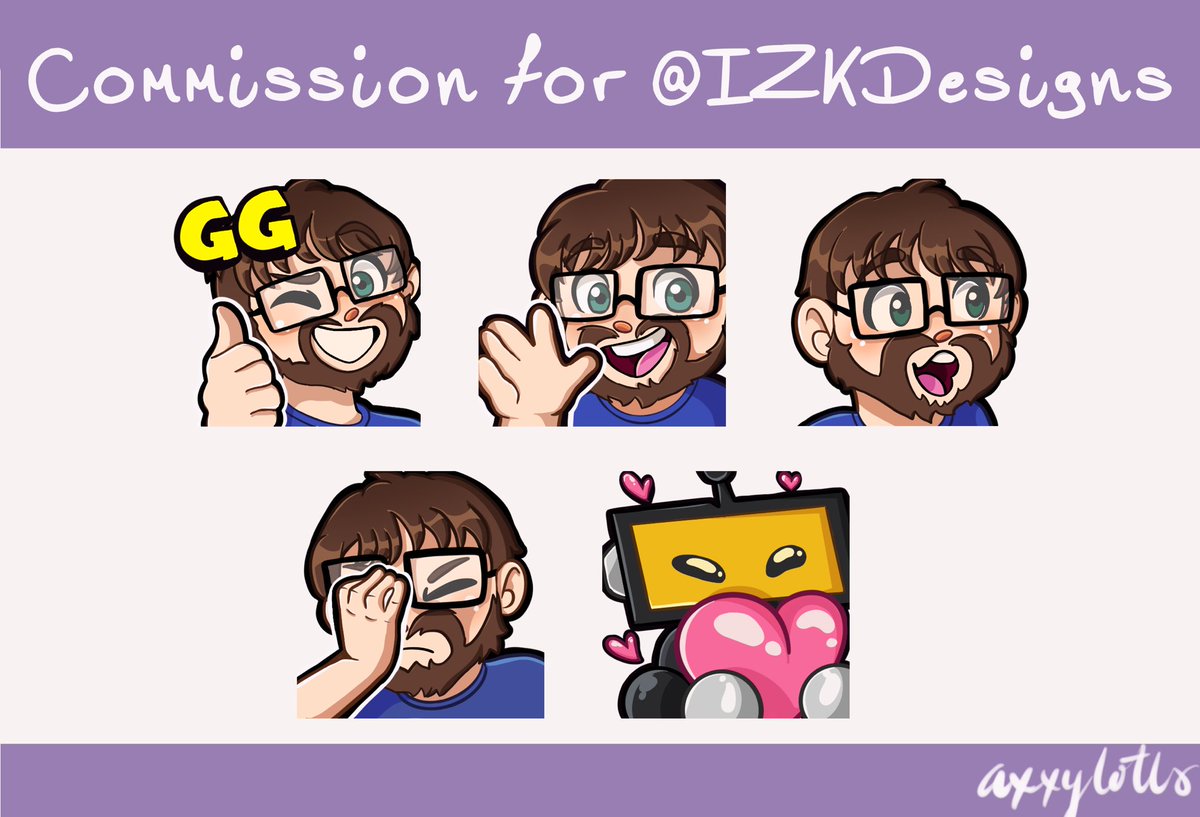 Twitch emote commission for <a href="/IZKDesigns/">Isaac</a> !! 🤖