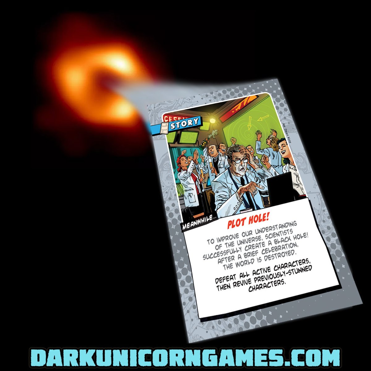 darkunigames's tweet photo. Have you seen that image of the supermassive black hole at the center of the Milky Way? Incredible? Kinda sucks? Maybe both? 

And yes, we’ve got a card for that. 

#cardgames #boardgames #boardgamegeek #familygames #OurBlackHole https://t.co/j07c6zdugb