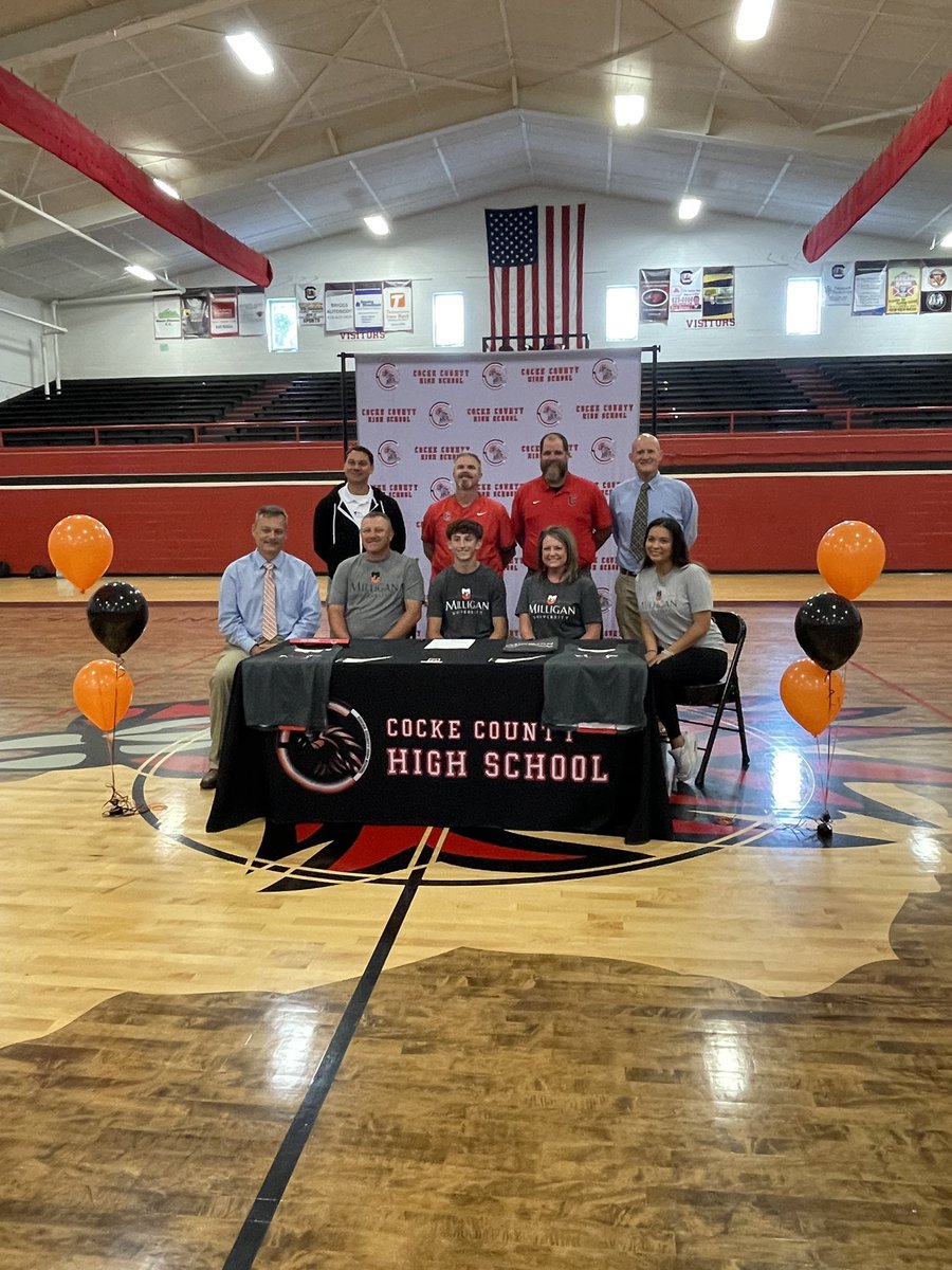 CCHSTrackTeam's tweet photo. So proud of @J4Realz on signing with @milliganxctf today! We are excited that he gets this opportunity to further his Academic and Athletic Career @Milligan_Univ. Jay exemplifies what it means to be a student athlete! He has worked so hard to get to this point #ALLGASNOBRAKES https://t.co/0tWIWZ0aqu