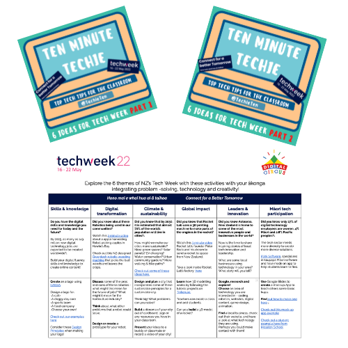 EPISODE 44 is OUT! 

Hear about our 6 #techweek22 activities + tips and tricks to integrate into your teaching and learning!

Find it here or wherever you listen:
digitalcircus.org.nz/tech-week-22-i…