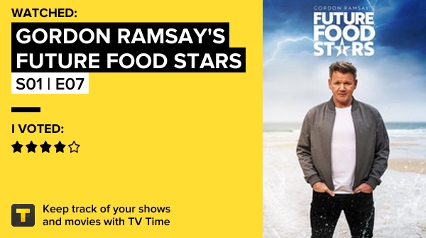 I've just watched episode S01 | E07 of Gordon Ramsay's Future Food Stars! https://t.co/Sgii9Vj37Q #tvtime https://t.co/kPl16ZjT0N