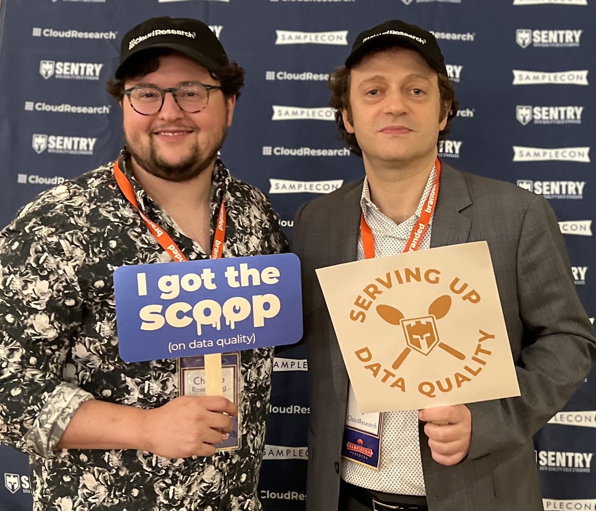 CloudResearch's tweet photo. We're happy to be serving up #dataquality at @Samplecon this year!
Did you swing by and get the scoop at registration? We hoped you enjoyed @AftersIceCream and our selfie booth!
See your selfie? Tag yourself!
#CloudResearch #SentryMRX #SampleCon #onlinesurvey https://t.co/SG3h65SY8C
