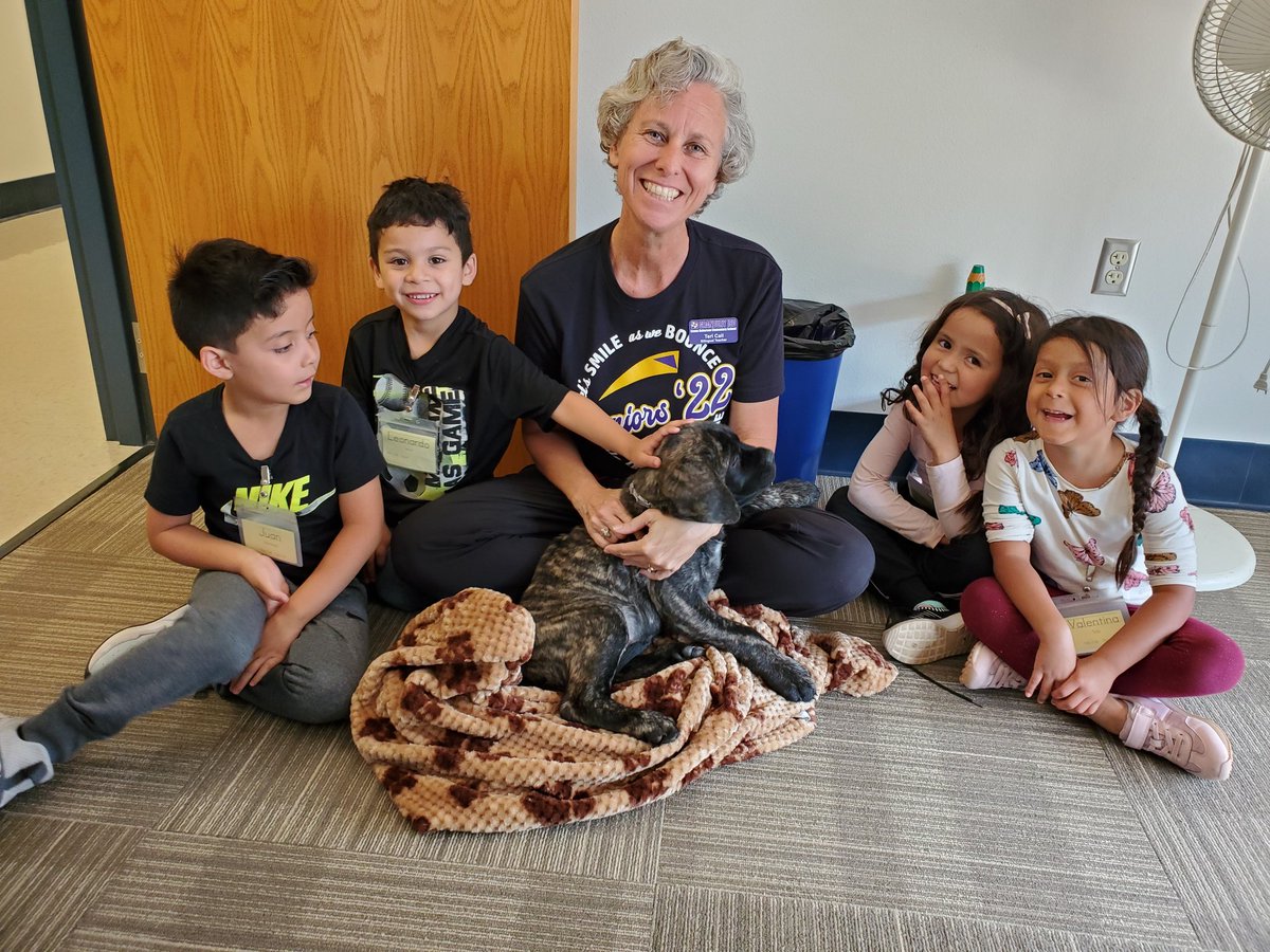 Baby Bentley came to Emma for the first time today. We are already in love ❤ #TherapyDog
<a href="/emmaelem/">Emma Roberson Elementary School</a>