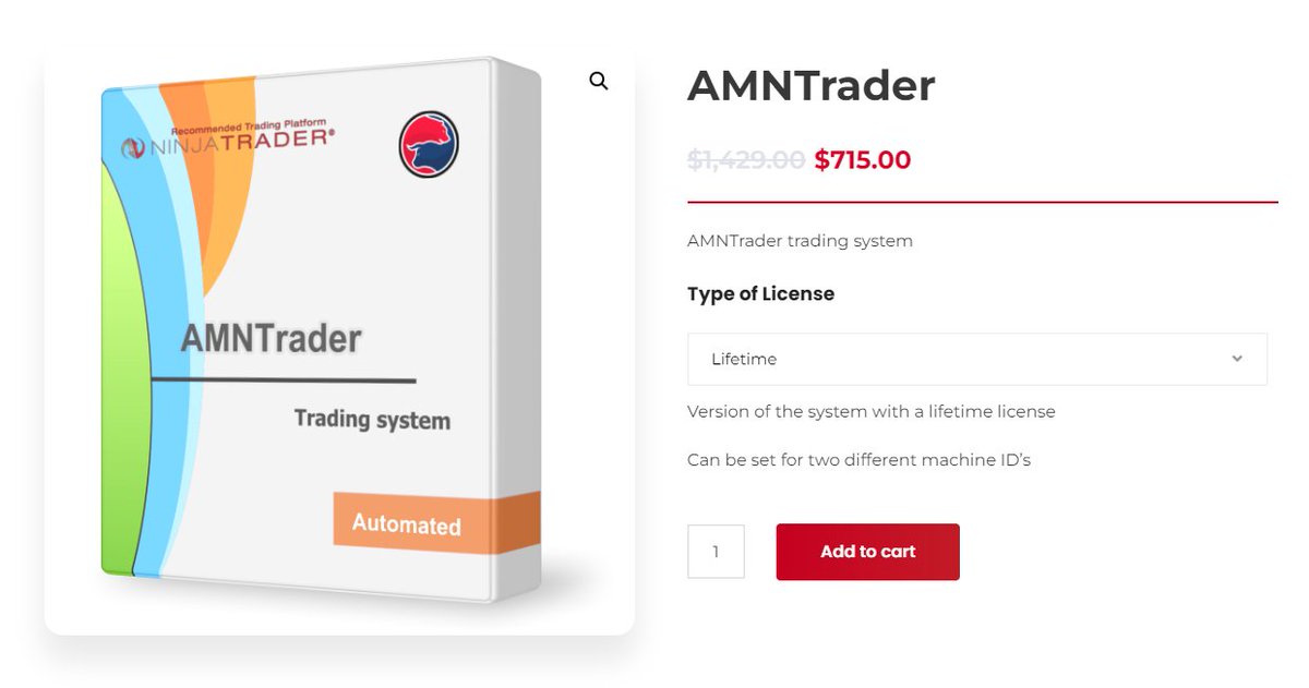 AmnTrader's tweet photo. Discounts of 50 percent - the price drop is here again😎

https://t.co/QGzU6m2e2t

We have returned a 50 percent discount on all futures trading systems from AMNTrader.

#forextading #futurestrading #NinjaTrader #cryptocurrency #spottrading #forexmarket https://t.co/jgg6EptgYY