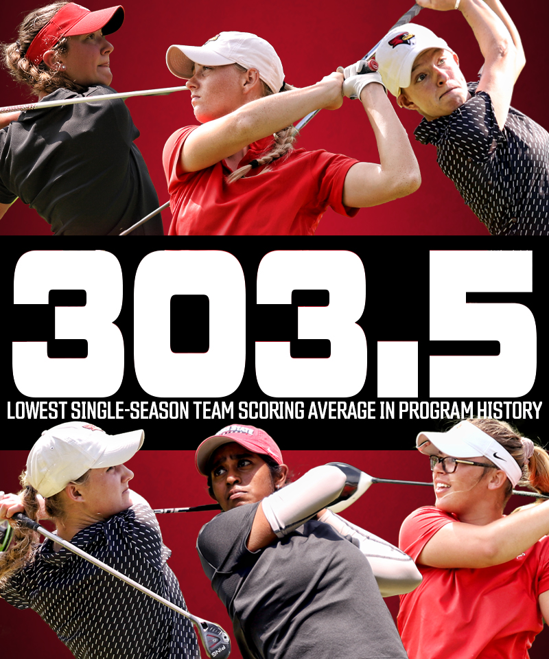 ISUwGolf's tweet photo. This season the Redbirds had a record-breaking season, topping the previous single-season team scoring average! https://t.co/0SiAn4ymnl