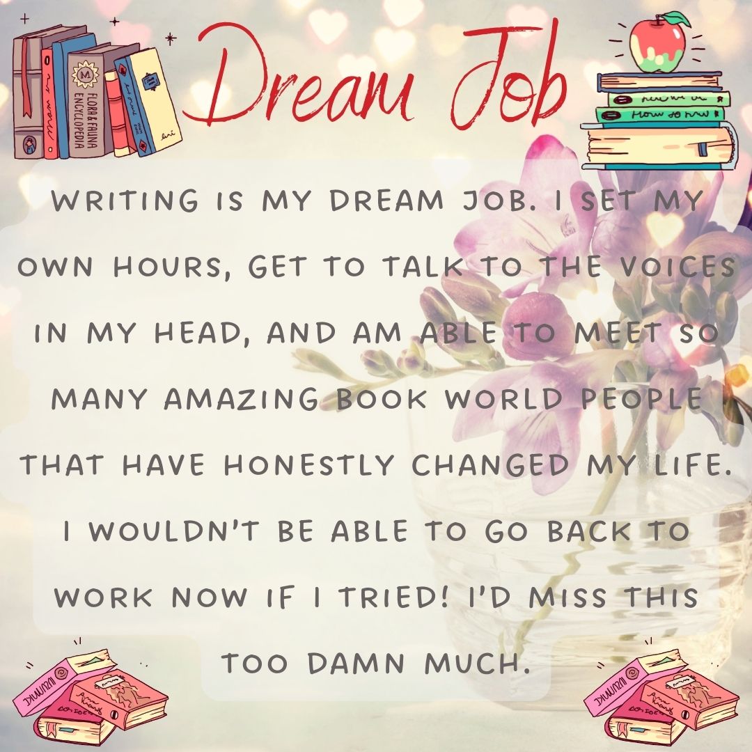 #DreamJob #AuthorCommunity #Bookish #AuthorLife #MakingUpFictionalCharacters