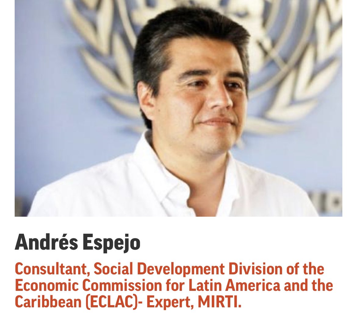 SinTrabinfantil's tweet photo. Learn more about our speakers: 🙋🏾@andres_espejo, @cepal_onu
https://t.co/xYNvDlPNDT

🗓️ May 17
🇿🇦 2:45 pm, Durban time
🇵🇪 7:45 am, Lima time

Sign up 🔗 https://t.co/QTgaEf2MRL https://t.co/EvLDJoA7Qr