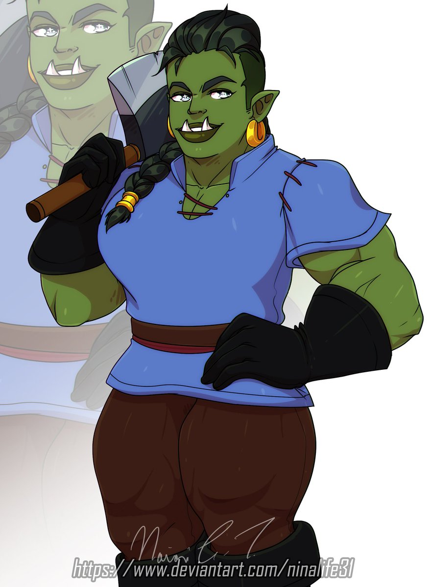 NinaLife31's tweet photo. Fanart: Gorza ~ ShopTitans 

#anime #female #orc #dnd #fanart #nsfw #nsfwtwt #grenskin #muscularwoman  #orcfemale https://t.co/5jqSzwN9a3