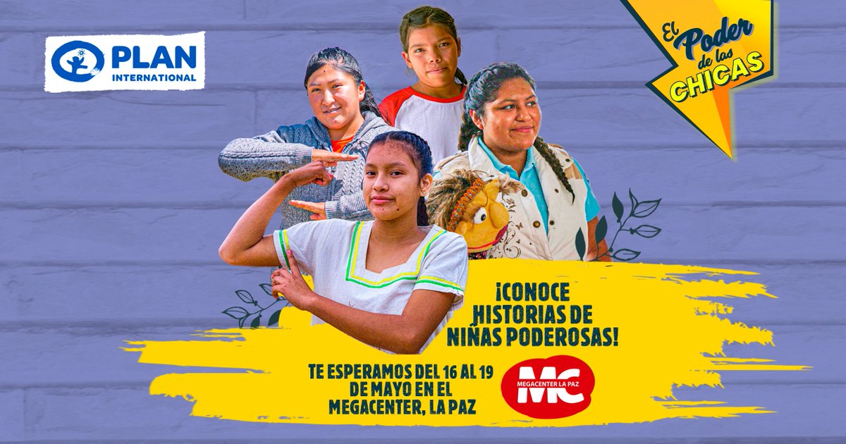 PlanBol's tweet photo. A partir de hoy 16 de mayo hasta el 19 de mayo contaremos con una exposición fotográfica, gracias al espacio que nos brinda MegaCenter en la ciudad de La Paz. ¡Quedan todas y todos cordialmente invitados! 🙌😃

#PlanInternationalBolivia #ElPoderDeLasChicas https://t.co/ErSwyjgjoy