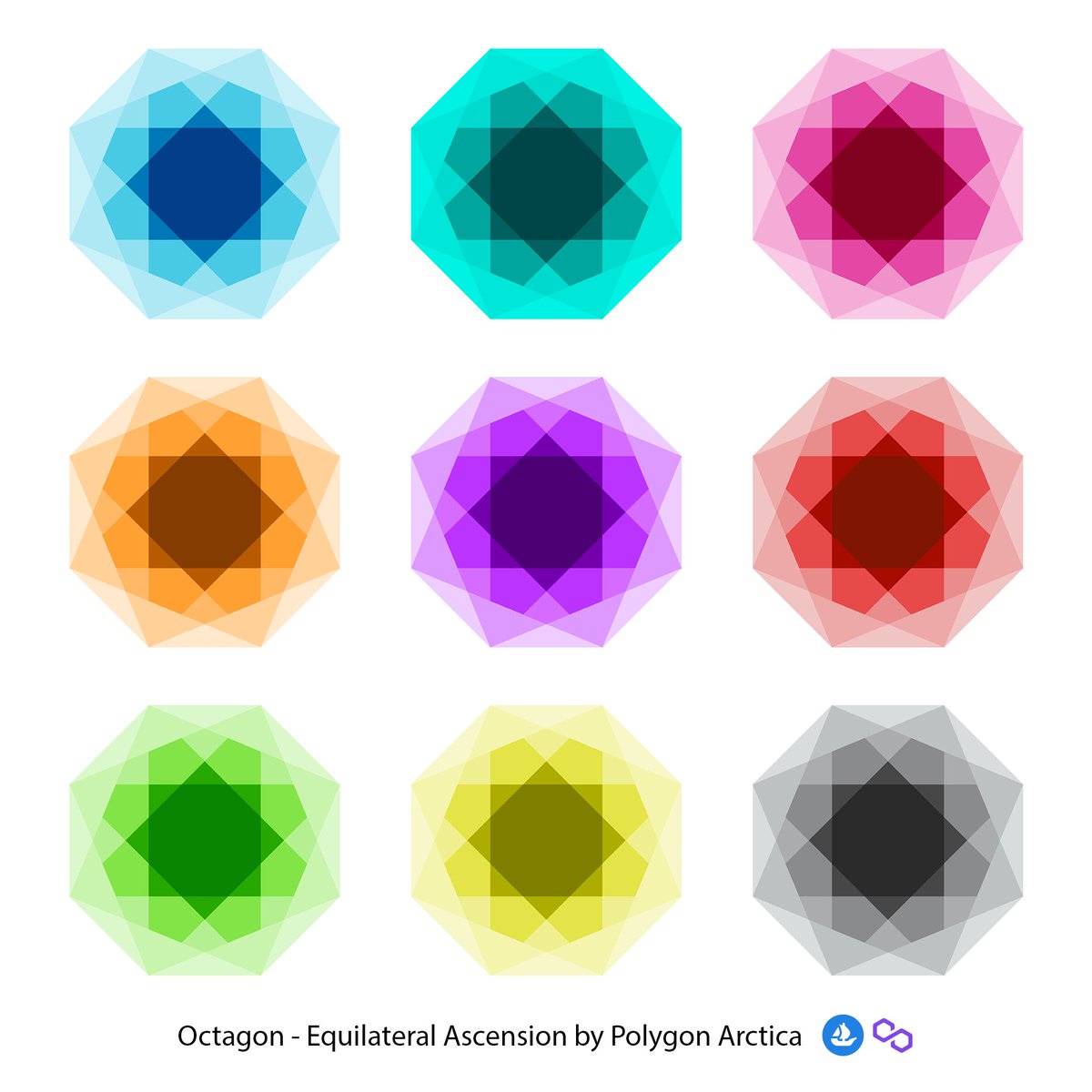 Octagon is out now!
Collection: Equilateral Ascension
Price: 0.08 Ξ
*Possible number of collectors = Number of sides
#NFTCommunity #NFTdrop #nftart #PolygonArctica