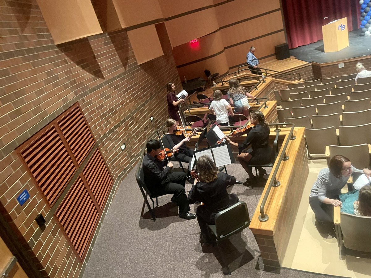 Getting ready for tonight’s department awards with a fantastic pre-ceremony welcome from a quarter from <a href="/hbhsorchestras/">Hilliard Bradley Orchestras</a>  #BCLAW
