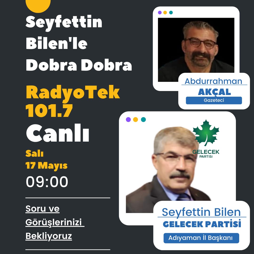 GelecekAdiyaman's tweet photo. @GelecekPartiTR @SeyfettinBilen @CemilGurler02 @FigenYaman17 @MehmetP67870689 @talha_tas2 @mehmetturac02 https://t.co/ptFxcrgCSs