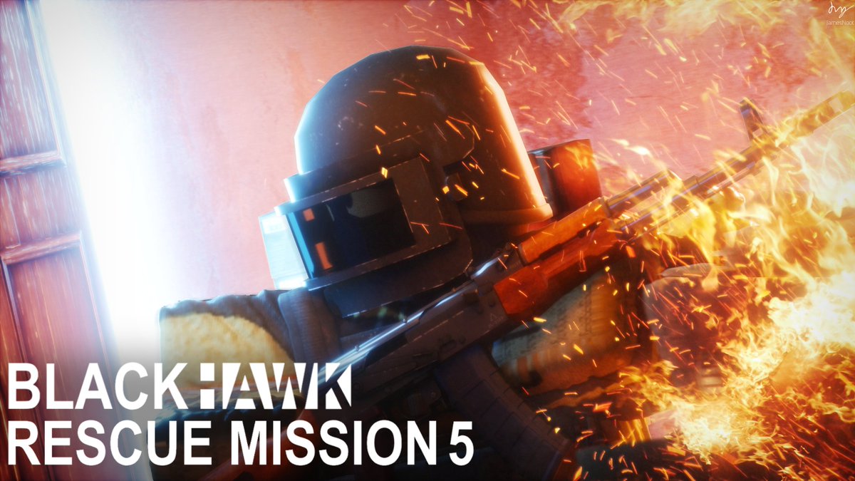 JamesNoot's tweet photo. Earlier this year, I made a thumbnail and advertisement for Black Hawk Rescue Mission 5 on Roblox. Here is that thumbnail with the original render + more. 

Note: This is late as the game was updated in Feb, but it was a joy to work with Platinum 5. 
#Robloxdev #Roblox https://t.co/tvSpz1gdFR
