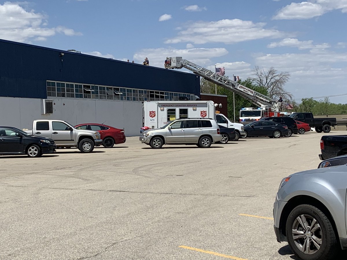 JDHartMD0818's tweet photo. EMS Week kicked off in full force with an industrial fire while I was riding with @Cedar_Rapids_FD, and saw all facets of EMS in action, including private agency support from the @SalvationArmyUS.  Thank you to all involved in EMS!  #EMS #untilthejobisdone https://t.co/ELh6yYHEif