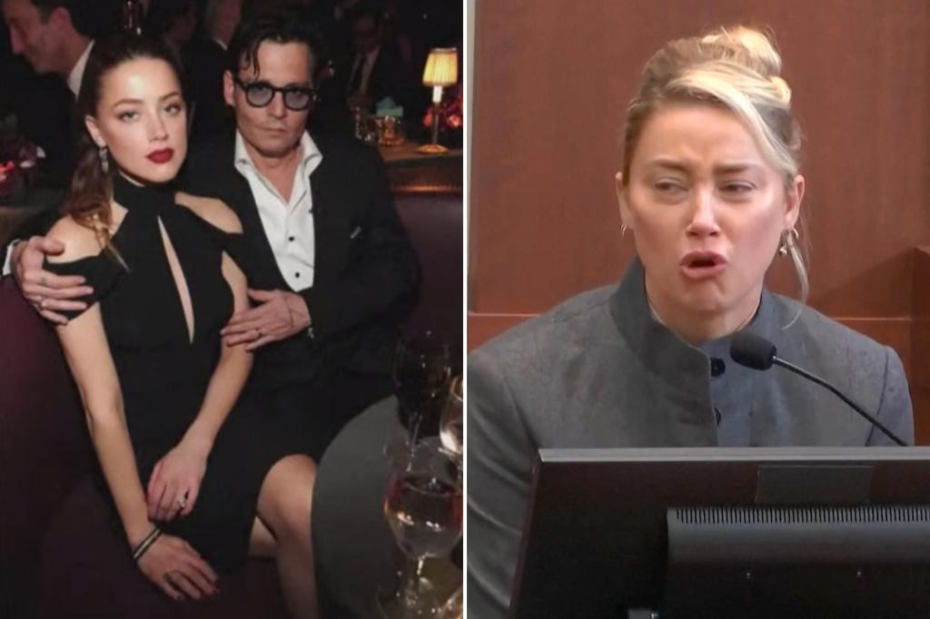 nypost's tweet photo. Johnny Depp v. Amber Heard live updates: Heard admits she didn’t donate divorce settlement https://t.co/llzO66afE7 https://t.co/fzP0g4JJdU