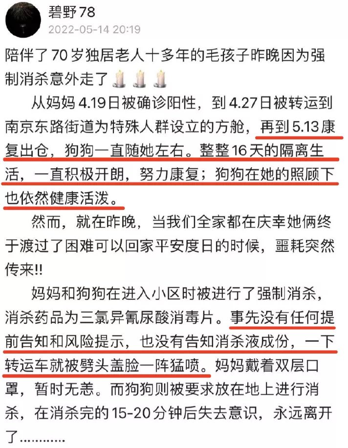 BiE7m's tweet photo. “我们愿意配合抗疫，愿意配合政府，愿意牺牲小我来保全大局，但是也请你们尊重生命，善待生命，哪怕它只是一条宠物狗。”#上海疫情 #上海疫情防控 #上海疫情像一面照妖镜 #疫情 #疫情防控 #疫情隔离在家 #疫情浩劫 #上海防疫 #上海疫情管制 #上海封鎖 #上海抗疫 #Covid_19 #Shanghai https://t.co/MoApq8yhct