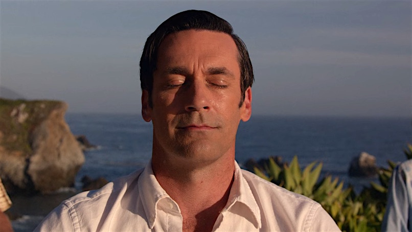 MadMenQts's tweet photo. Jon Hamm on the #MadMen finale (May 17, 2015): "My take is that...he wakes up in this beautiful place, and has this serene moment of understanding, and realizes who he is. And who he is is an advertising man. And so, this thing comes to him." https://t.co/YSGJxI3r2Y