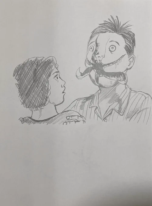 寄生獣
#模写 