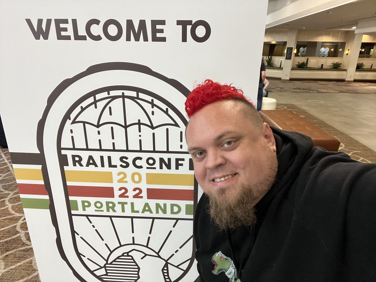 TekHudson's tweet photo. ⁦@railsconf⁩ Let’s do this!!! #railsconf2022 https://t.co/bCy59qUO0V