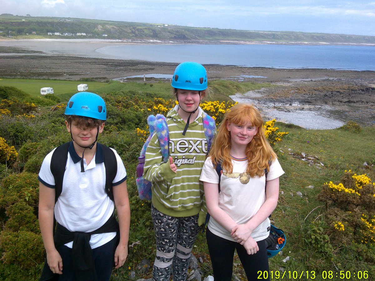 CraigfelenP's tweet photo. We climbed up to Port Eynon Point and to the Gower AONB monument. #cfpborfa22 @goweractivity #ItsGowerTime https://t.co/2xO3fs8ELP