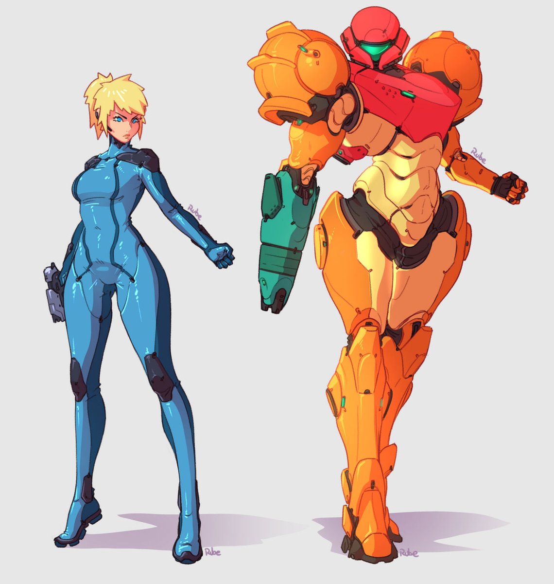 feelingdreadful's tweet photo. \\ more examples of the size difference when it comes to Zero Suit Samus and regular Samus. Samus in her VariaSuit is quite huge. https://t.co/xZIJu0DOa4