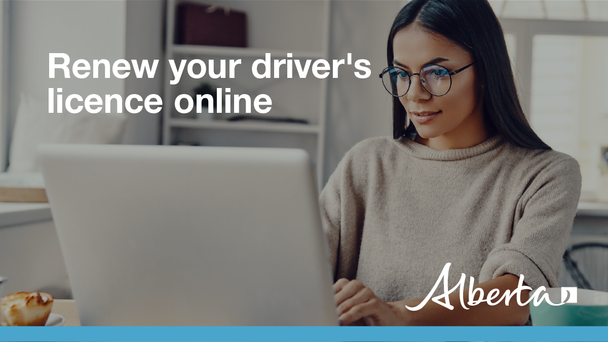 YourAlberta's tweet photo. Starting May 17, Albertans can renew their driver’s licences and ID cards online through the MyAlberta eServices portal. To use the service, you must have a verified account and meet online renewal criteria, including no changes to personal info. Info at: https://t.co/ATx8HRR9G0 https://t.co/trruouoRe2