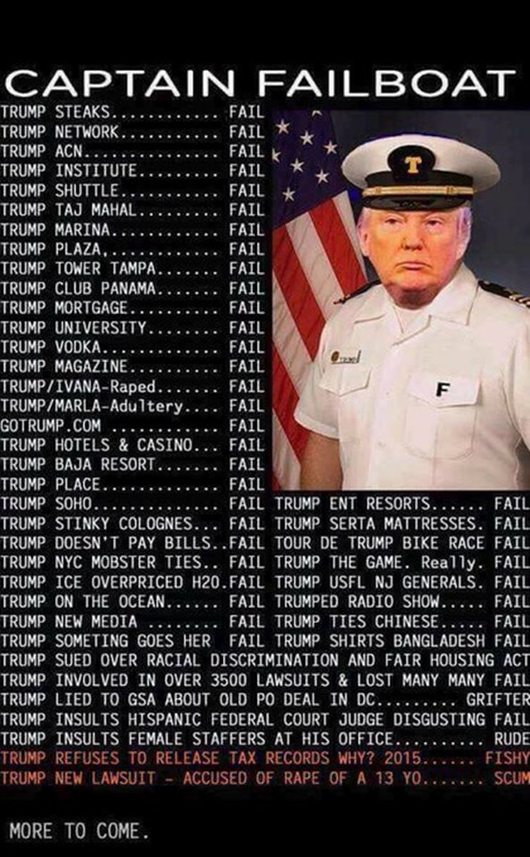 @Cielxamaya <a href="/FoxNews/">Fox News</a> <a href="/RpsAgainstTrump/">Republicans against Trump</a> Trump is a good business man?
6 bankrupt casinos/hotels plus all this.