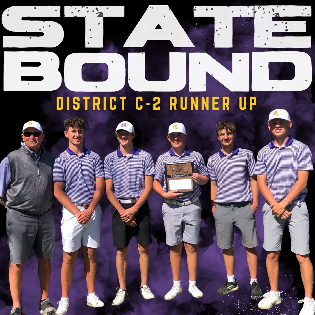 Congratulations to the Boys Golf Team on their runner-up finish at the C-2 District Golf Meet! Their 2nd place finish qualifies the entire team for State for the first time since 2011! Special congrats to freshman Brody Rogers for his 5th place finish at districts!