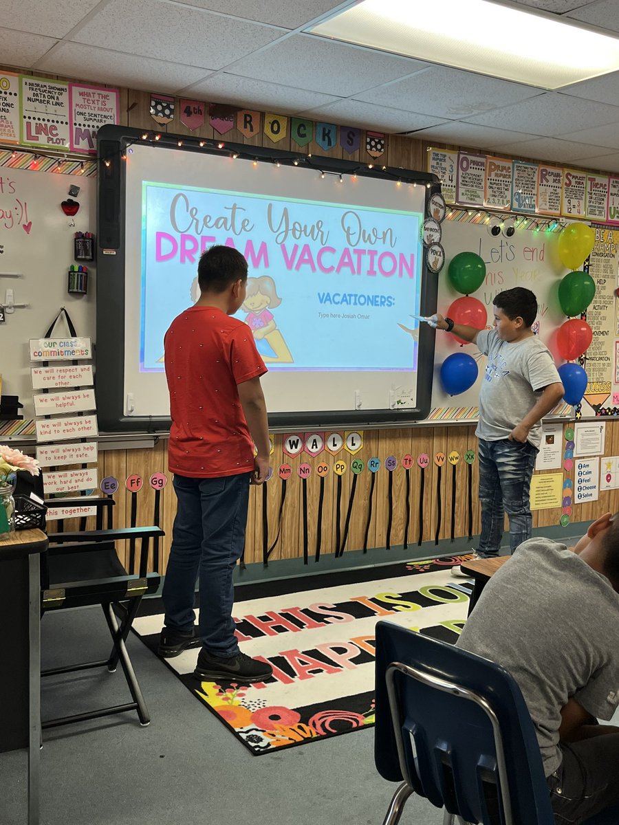 GuerraIguerra1's tweet photo. Loved this end of the year vacation project! Loved how students worked together and collaborated to come up with their dream vacation! We had students visited Alaska, Miami, Idaho, Nevada, Hawaii and many more places! Such a great project! #4thgraders #readyfor5th #FisherTigers https://t.co/ysIk7J91TK