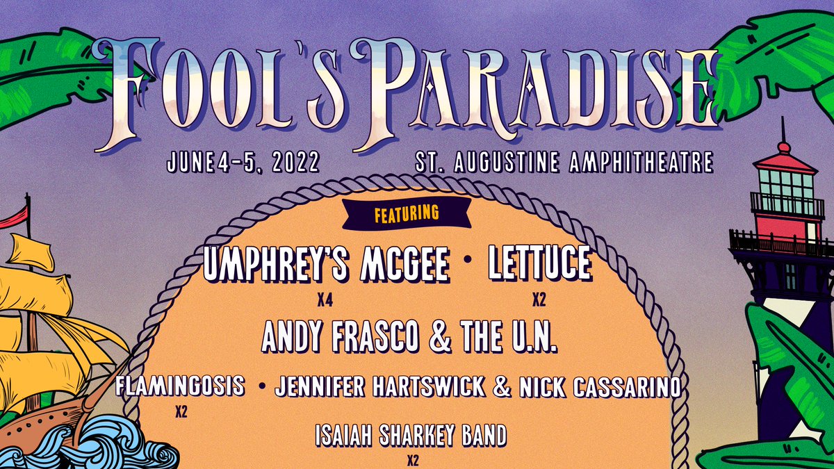 CONTEST! Win 2 VIP Tickets to Fool's Paradise at <a href="/TheAmpSA/">The St. Augustine Amphitheatre</a> on 6/4-6/5! Enter here: gleam.io/vePXi/fools-pa…