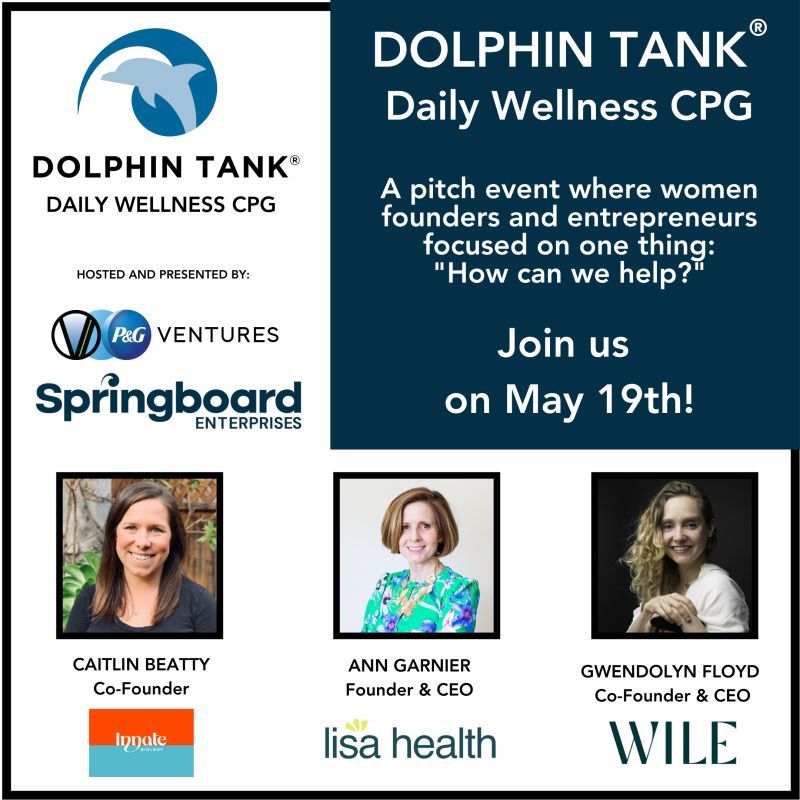 DON'T WAIT! JUST 2 DAYS TO GO! Join us this Thursday, May 19th, for the next exciting #DolphinTank pitch event!

RSVP Today --&gt; lnkd.in/g9t96iAb
All affiliations, industries, and genders are welcome!

#womenentrepreneurs #womenfounders #CPG #menopause #nosharksallowed