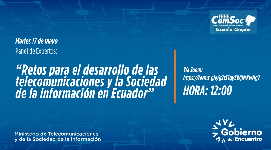 patotriciobc's tweet photo. Gracias @Telecom_Ec por la invitación al Panel "Retos para el desarrollo de las telecomunicaciones y la #SociedadDeLaInformación en #Ecuador" en el marco de la conmemoración del #DíaTelecom  #diamundialdelinternet #internet #InternetDay2022 https://t.co/hKLVrrQxVp
