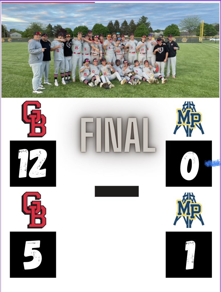 GB__Baseball's tweet photo. Grand Blanc is your Saginaw Valley outright Baseballl League Champions!!🏆🏆 https://t.co/gyu5Nx1cLF